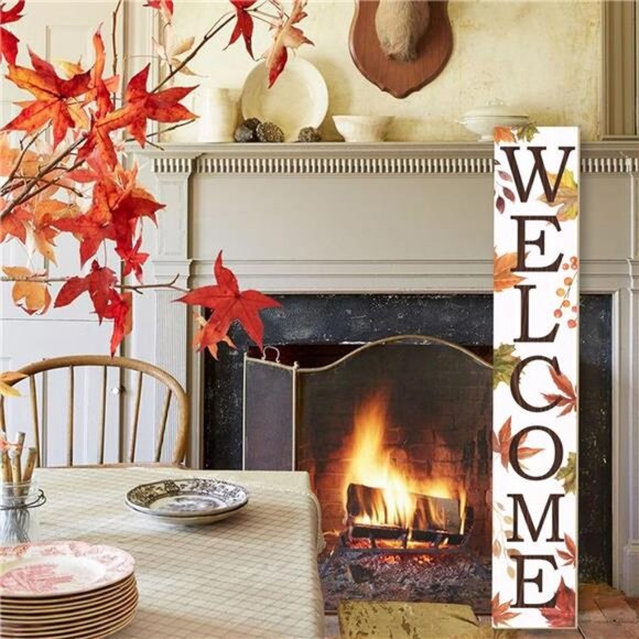 Fall Wooden Porch Sign Front for Thanksgiving Door Decoration Decorations - Picture 7 of 8